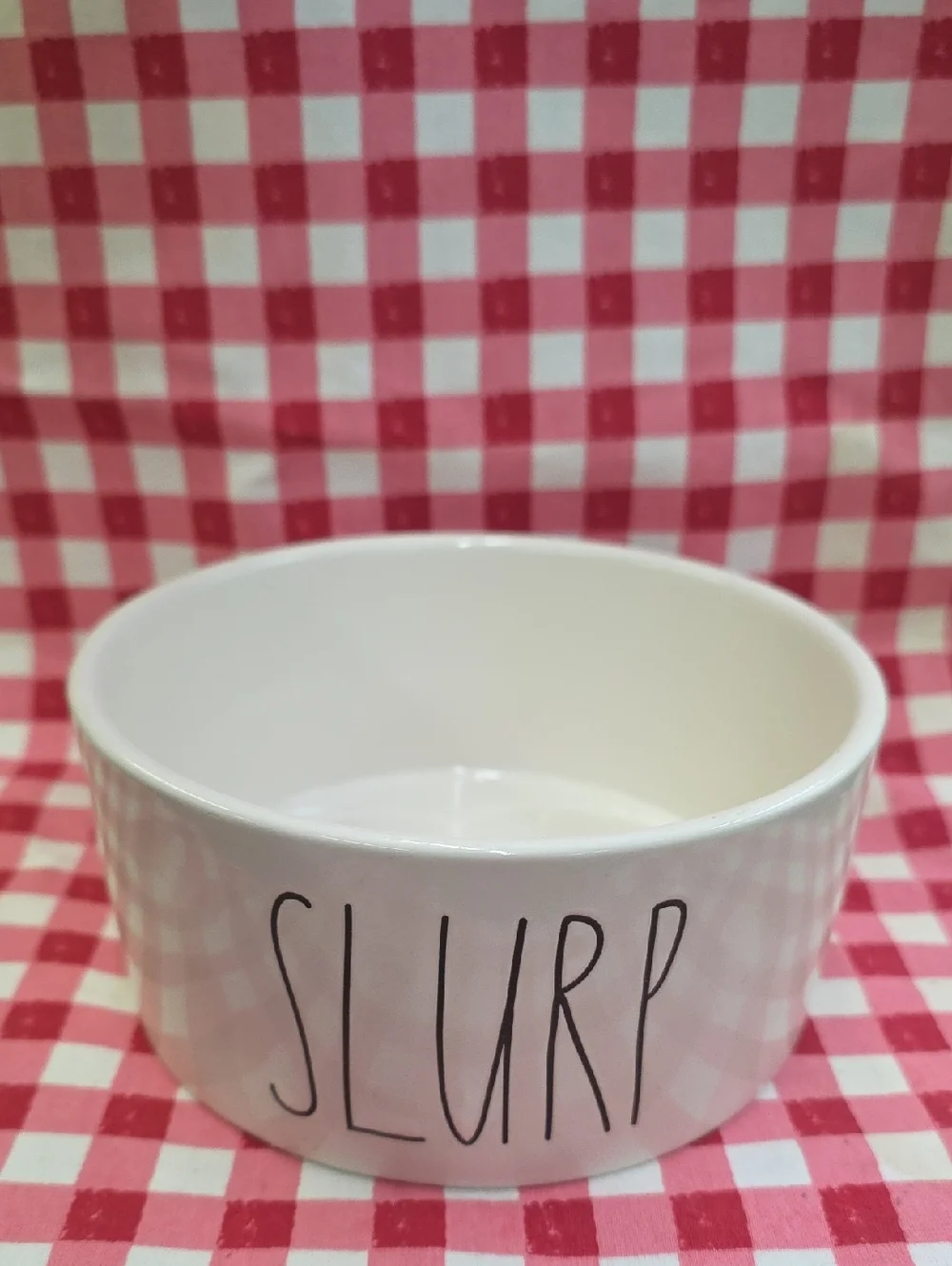 Rae Dunn White Bowl with Black Script
